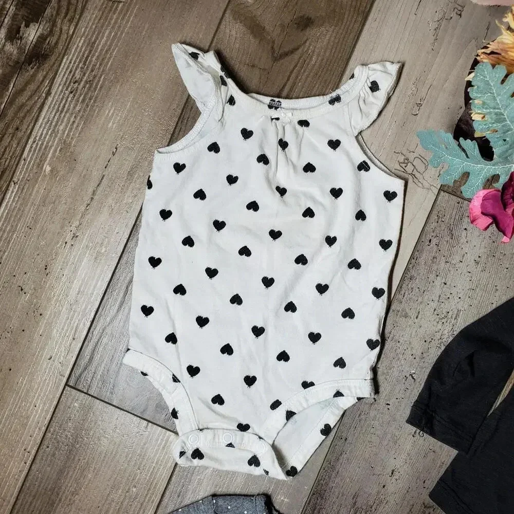 Carter's Neutral Colored Toddler Girl Size 18m Cotton Tops Clothing Bundle